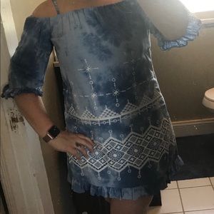 Off the shoulder tie die dress